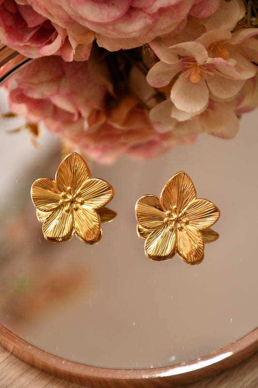 Aretes Flor Chunky